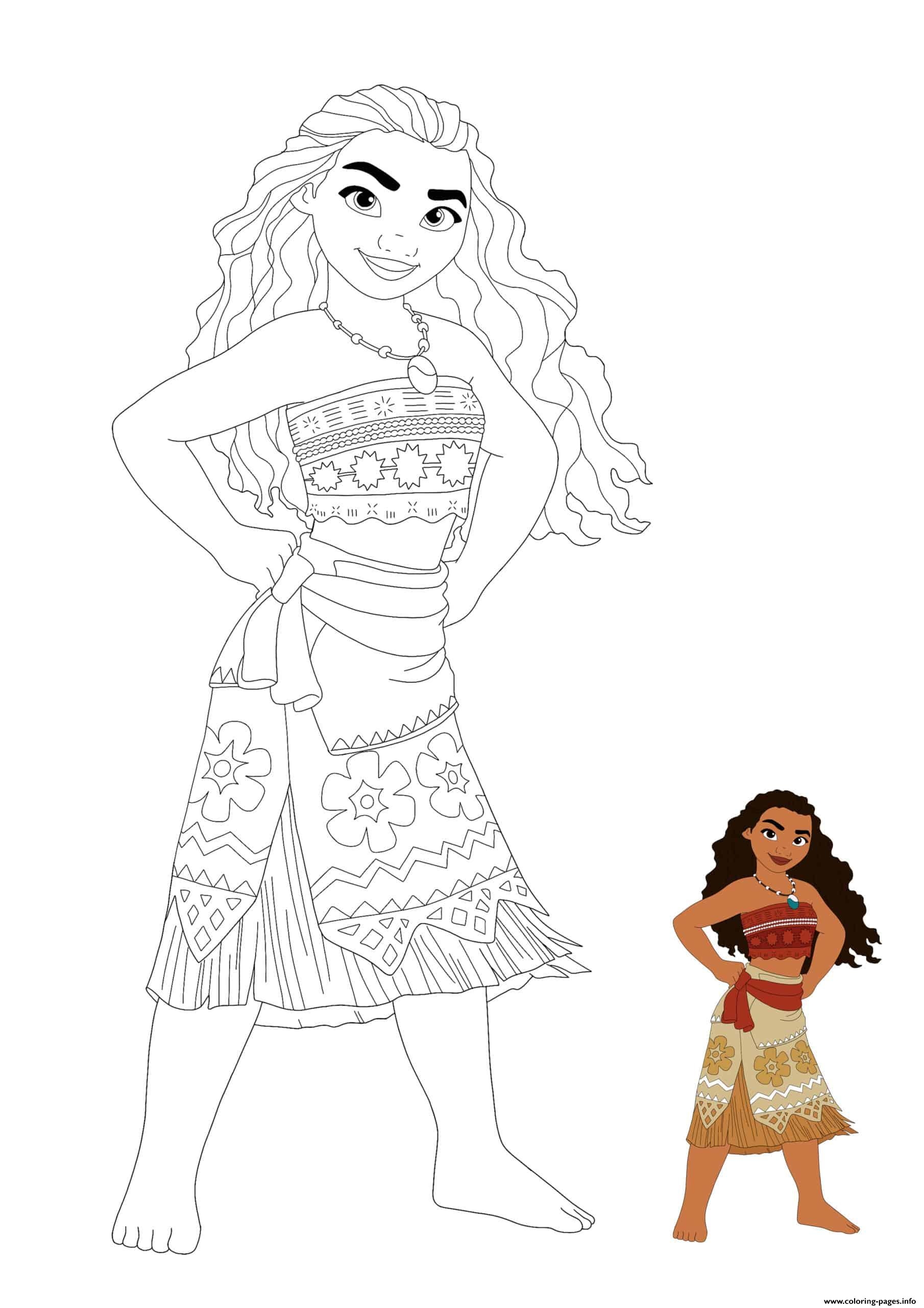 Princess Moana Coloring Page Printable Princess Moana Coloring Page Printable