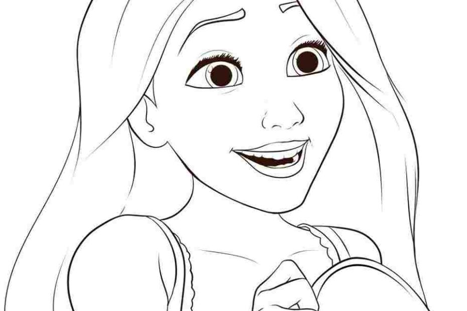 Princess Rapunzel Coloring Pages Face Coloring Home