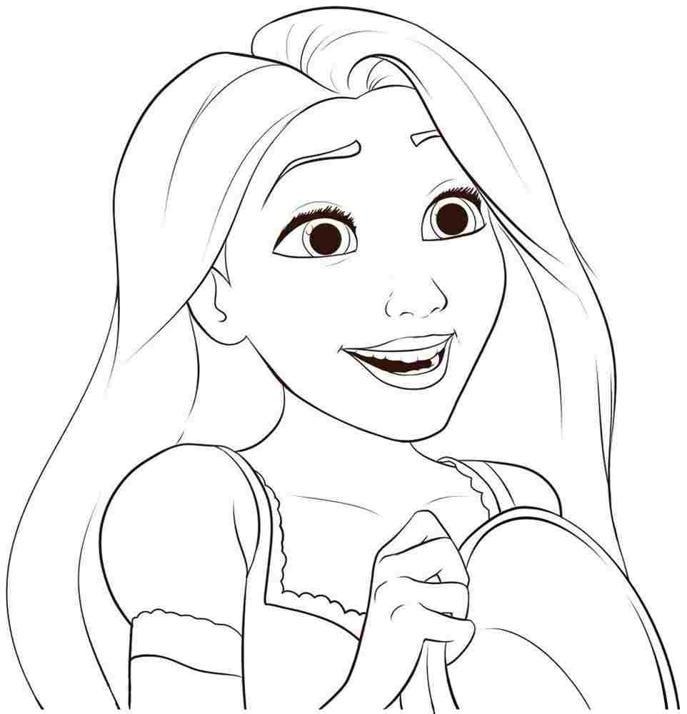 Princess Rapunzel Coloring Pages Face Coloring Home Princess Rapunzel Coloring Pages Face Coloring Home