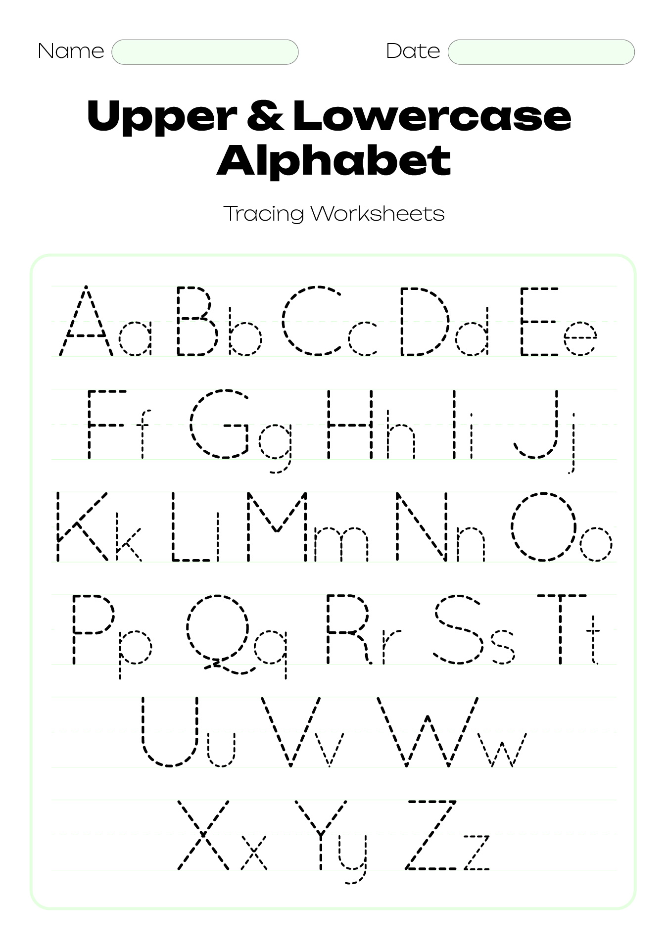 Printable Abc Letter Tracing Worksheets