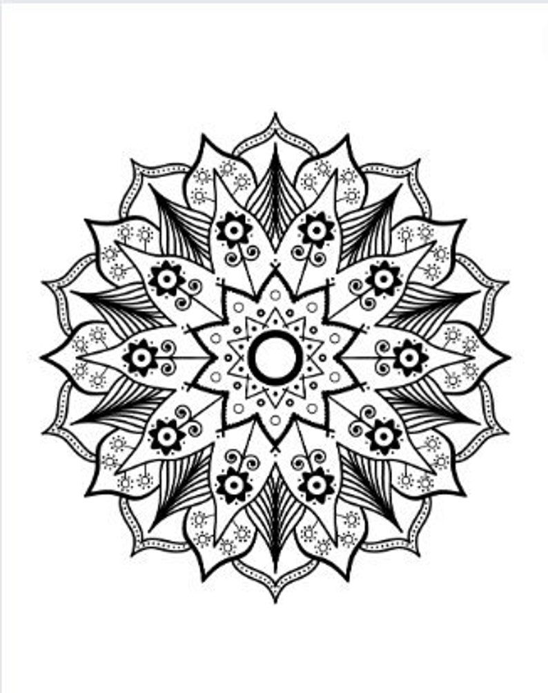 Printable Adult Coloring Sheets 7 Etsy Printable Adult Coloring Sheets 7 Etsy