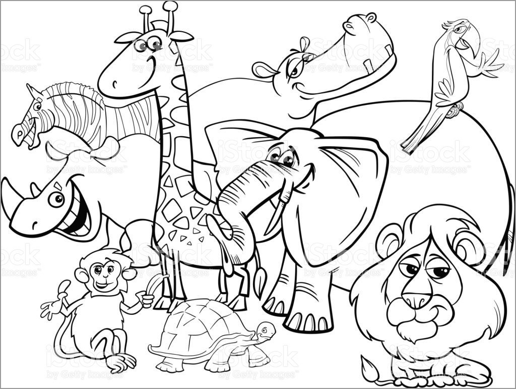 Printable African Animals Coloring Page ColoringBay Printable African Animals Coloring Page ColoringBay