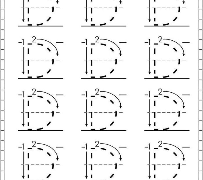Printable Alphabet Tracing Letter D Free Download And Print For You