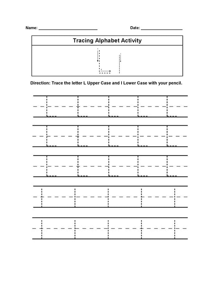 Printable Alphabet Tracing Letter L Free Download And Print For You Printable Alphabet Tracing Letter L Free Download And Print For You