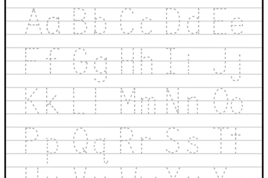 Printable Alphabet Tracing Worksheet A Z Printable PDF Template