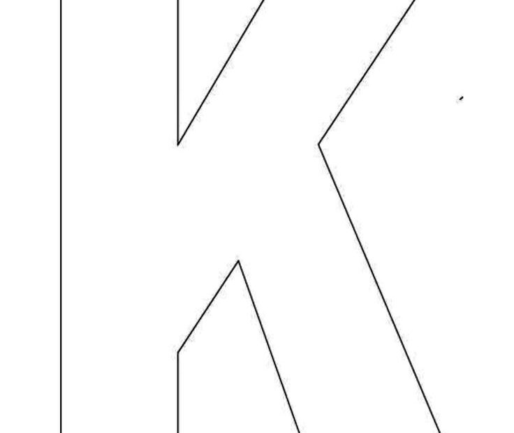 Printable Capital Letter K Outline
