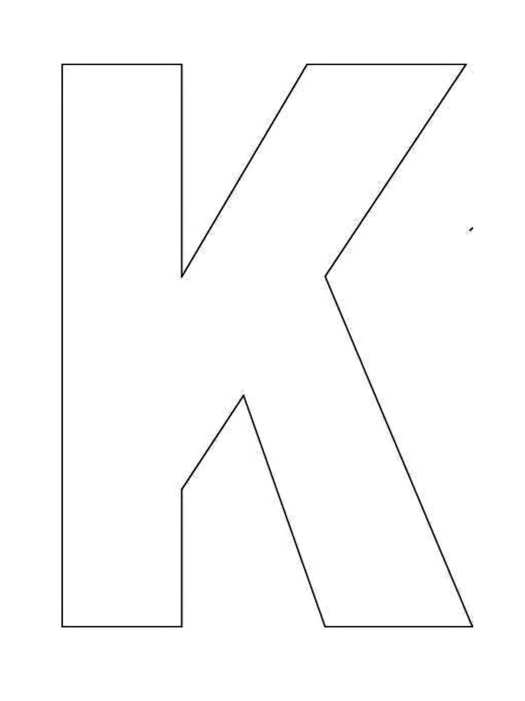 Printable Capital Letter K Outline Printable Capital Letter K Outline