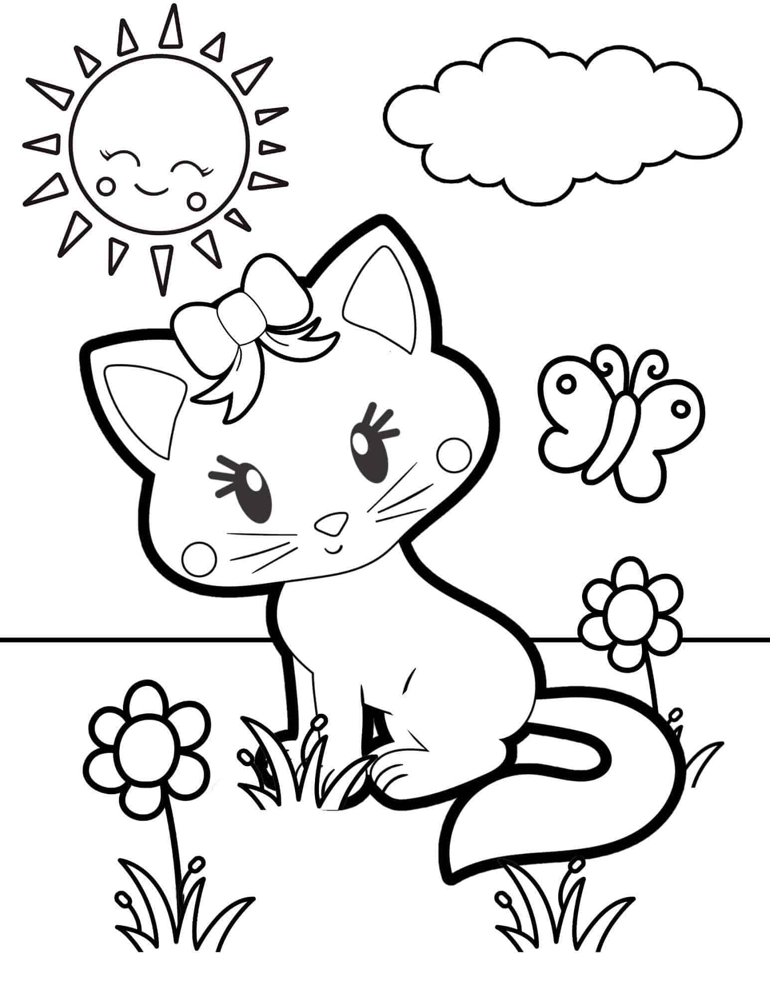 Printable Cat Coloring Pages Printable Cat Coloring Pages