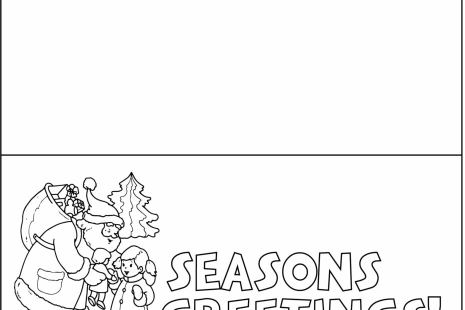 Printable Christmas Cards For Kids To Color
