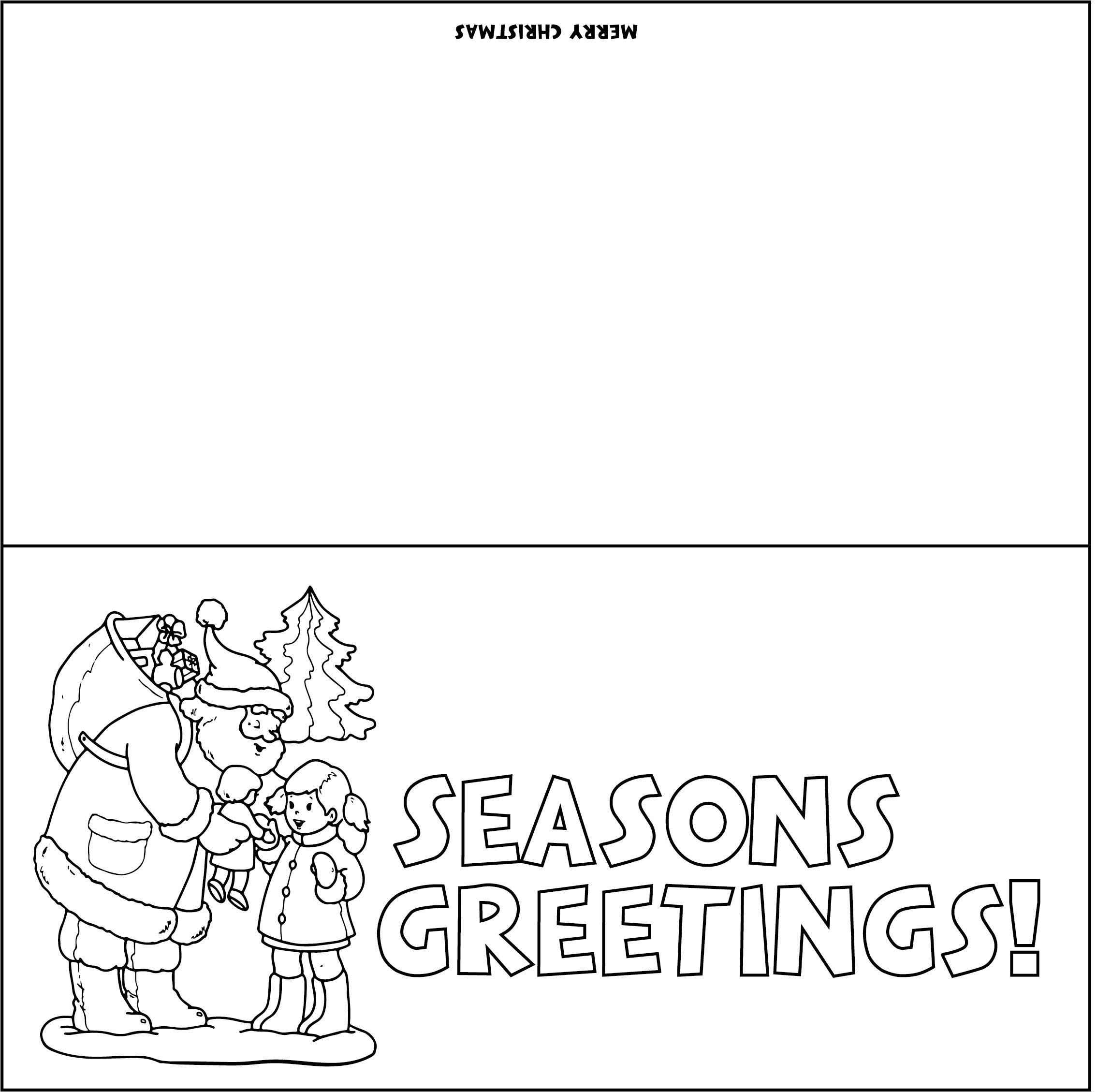 Printable Christmas Cards For Kids To Color Printable Christmas Cards For Kids To Color