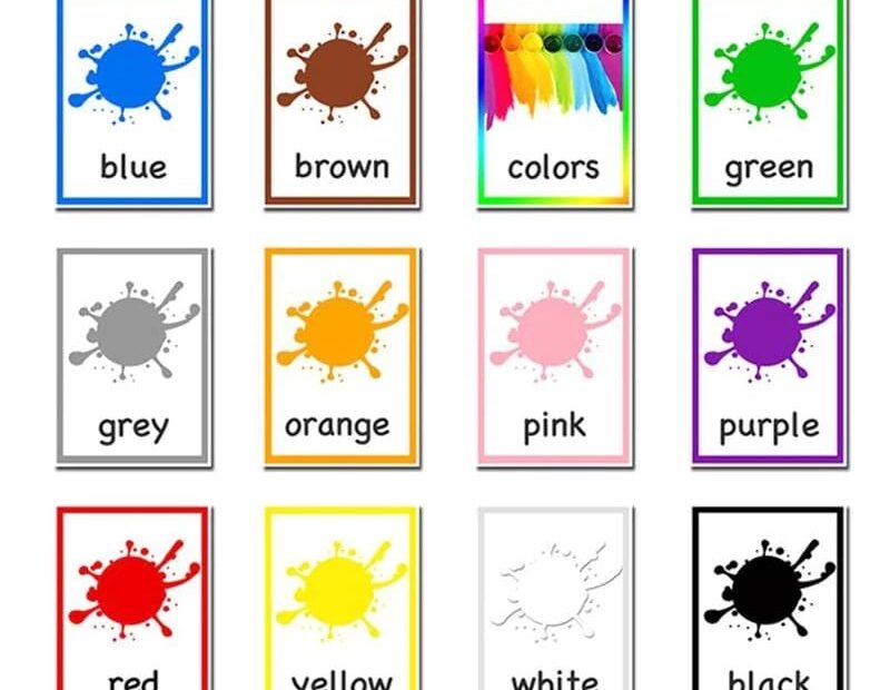 Printable Color Flash Cards English Free Download And Print For You