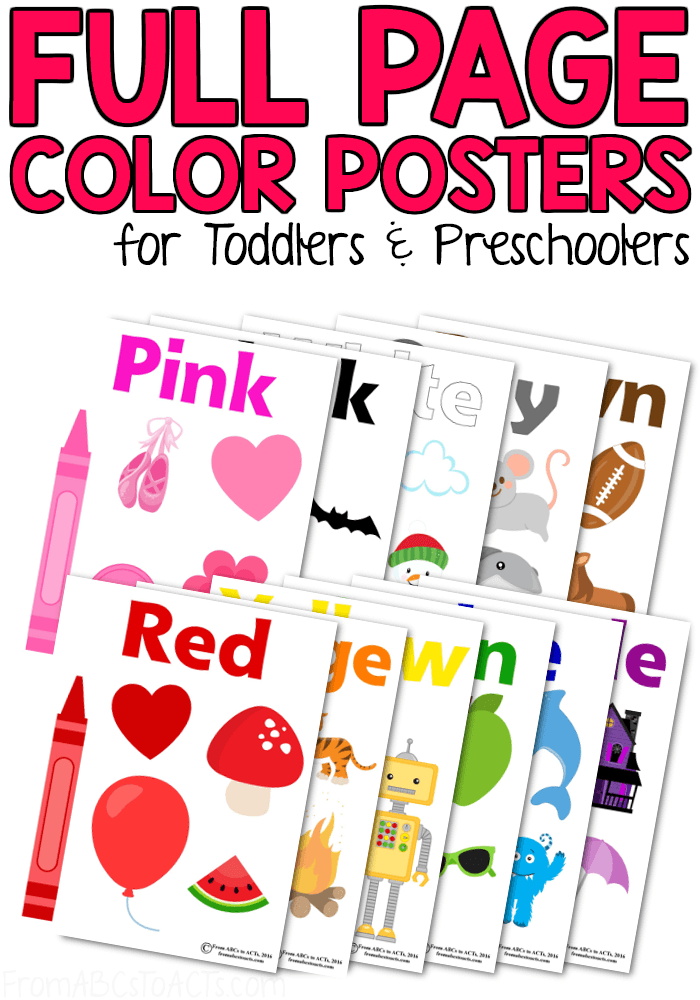 Printable Color Word Posters Printable Color Word Posters