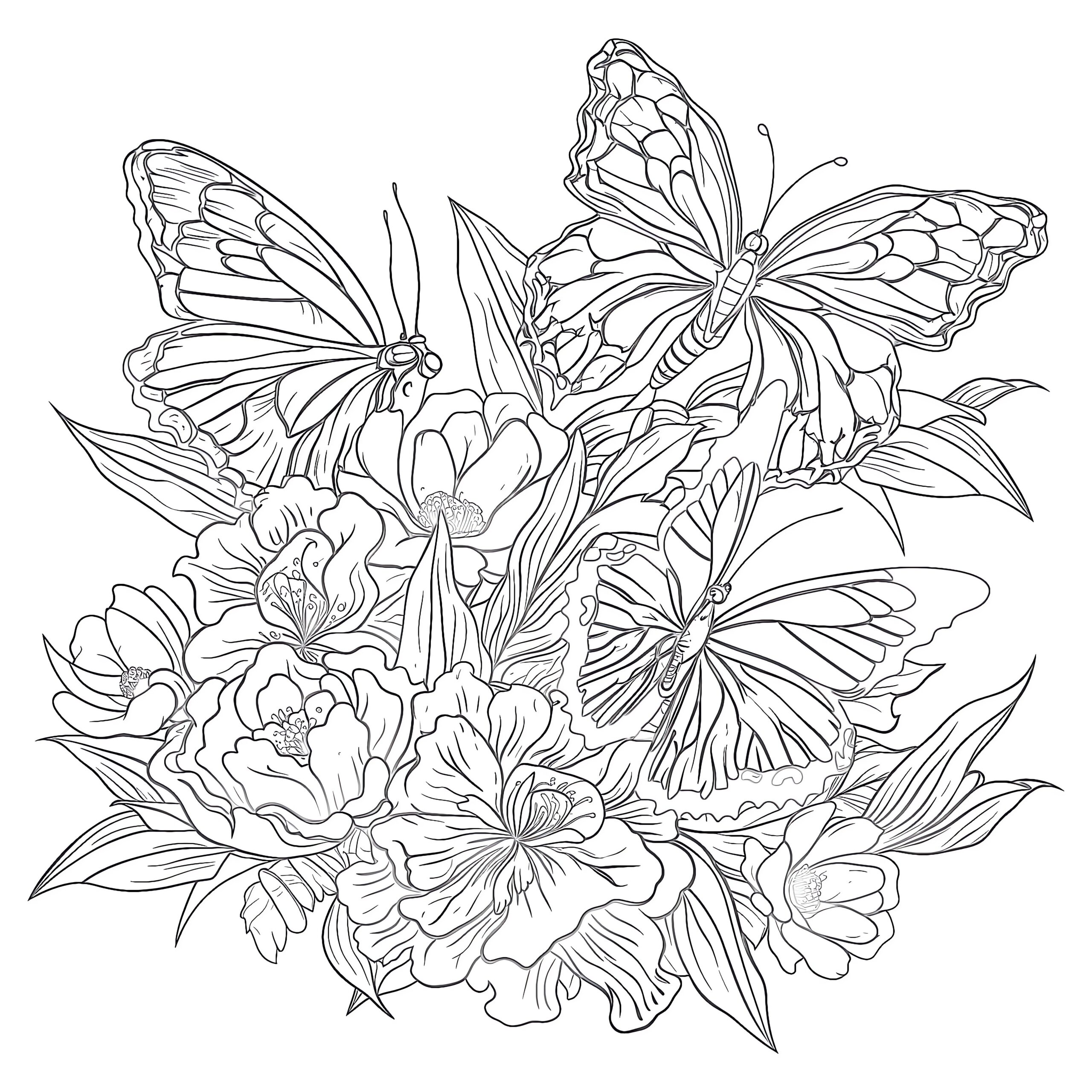 Printable Coloring Pages Flowers And Erflies Infoupdate Printable Coloring Pages Flowers And Erflies Infoupdate