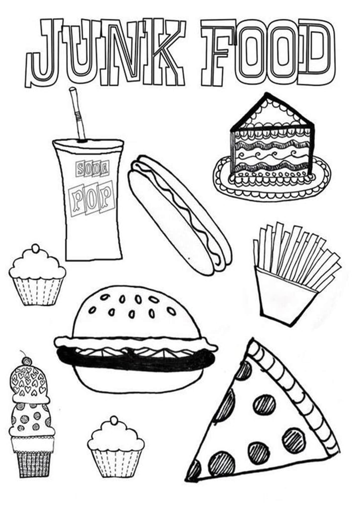 Printable Coloring Pages Food Printable Coloring Pages Food