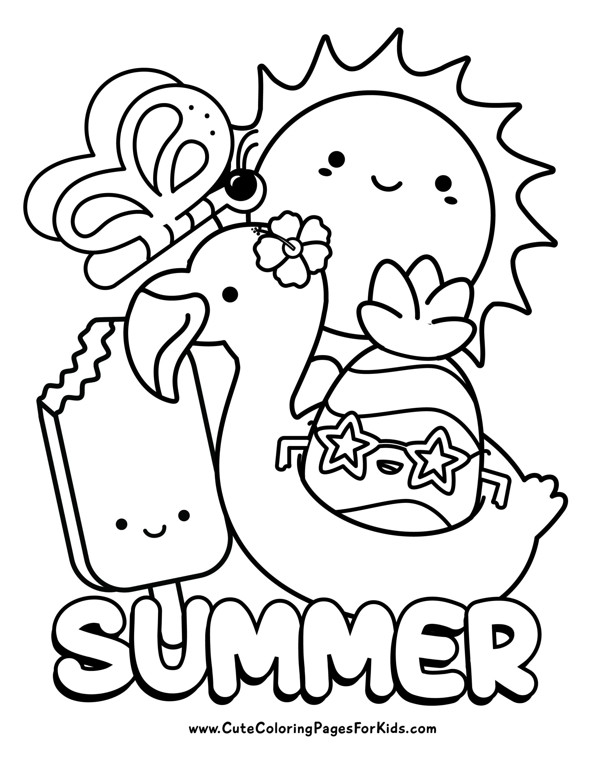 summer colouring pages printable summer colouring pages printable