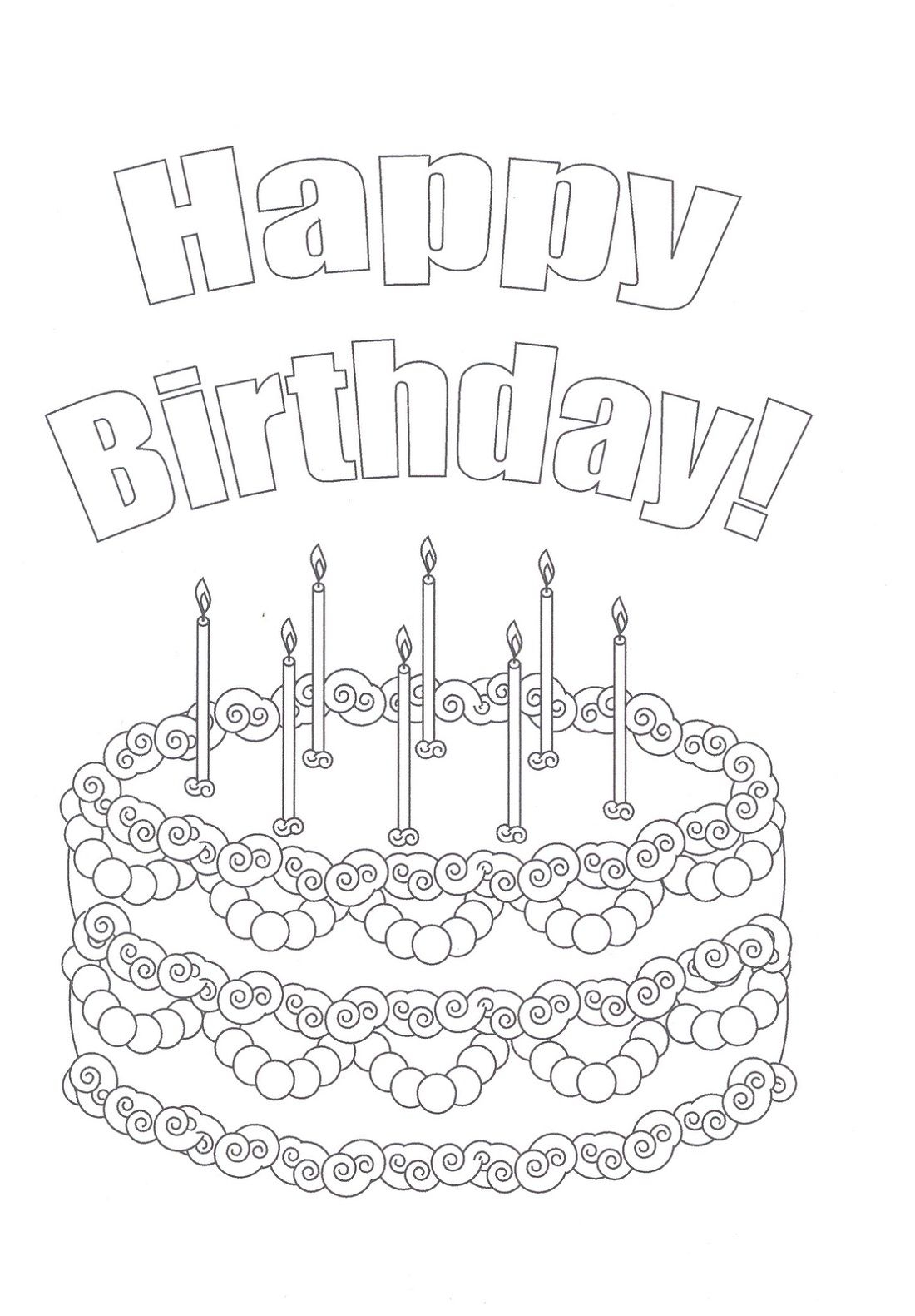 Printable Coloring Pages Happy Birthday Printable Coloring Pages Happy Birthday