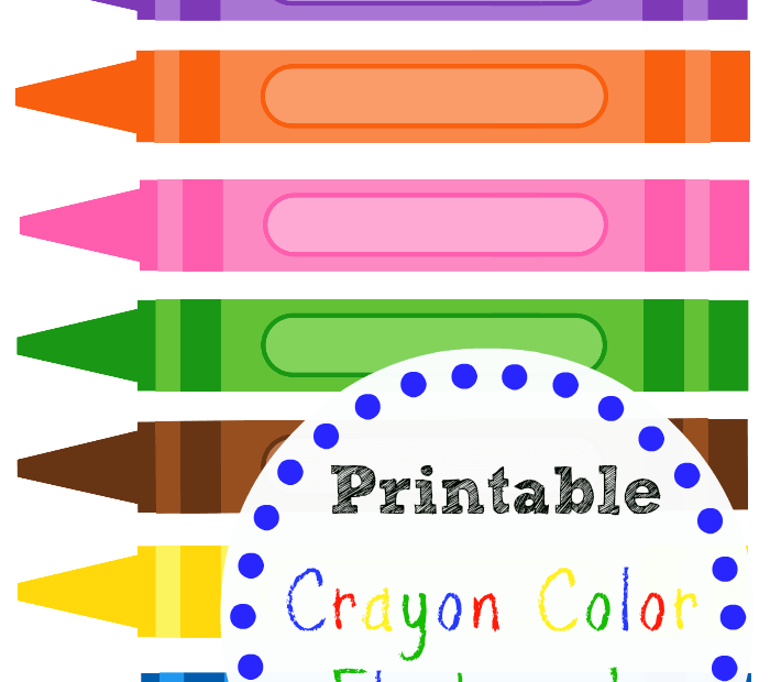 Printable Crayon Color Flashcards For Toddlers And Preschoolers