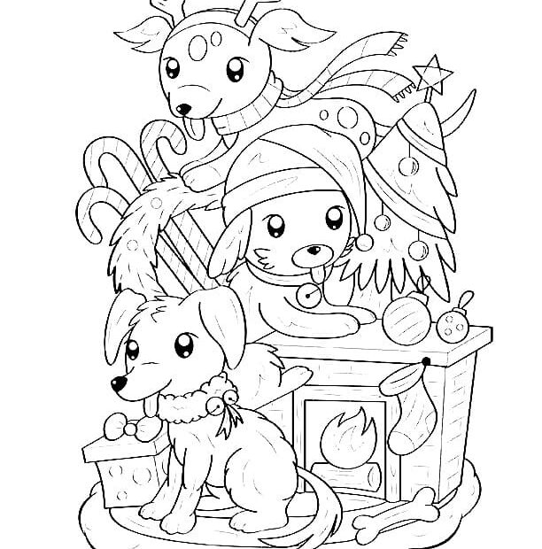 Printable Cute Christmas Animals Coloring Page Download Print Or