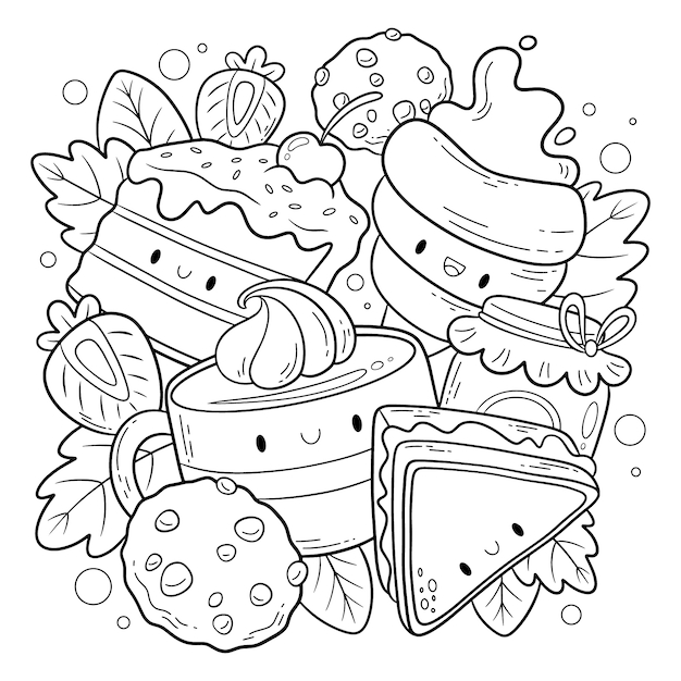 cute printable food coloring sheets cute printable food coloring sheets
