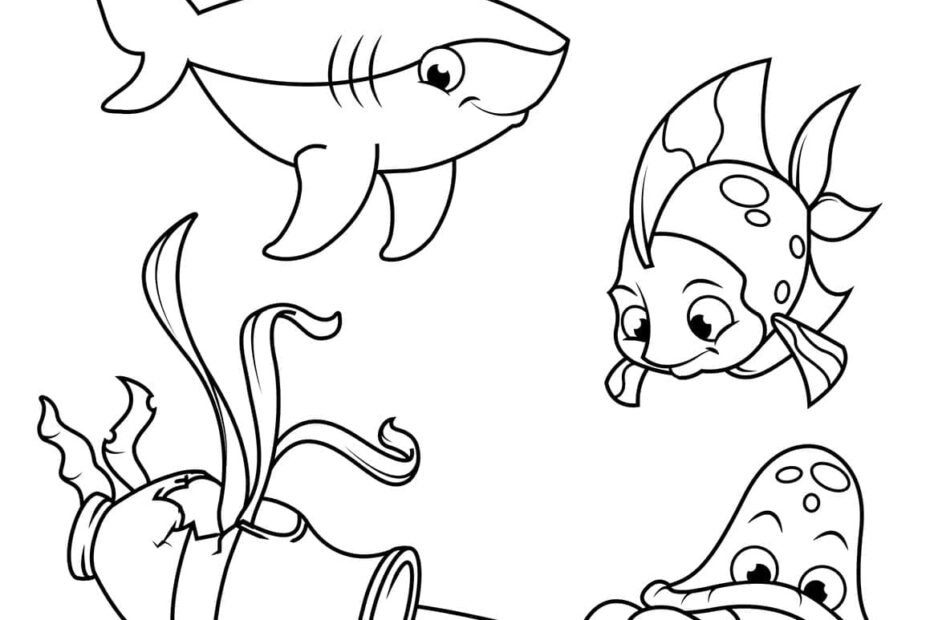 Printable Cute Ocean Creatures Coloring Page Download Print Or Color