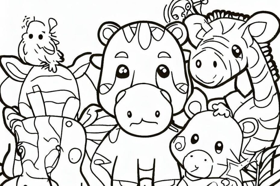 Printable Cute Zoo Animals Coloring Page Download Print Or Color
