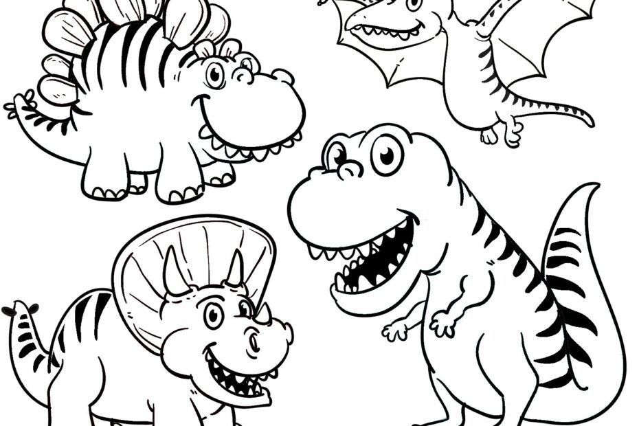 Printable Dinosaurs Coloring Pages With Names Dinosaur Coloring My