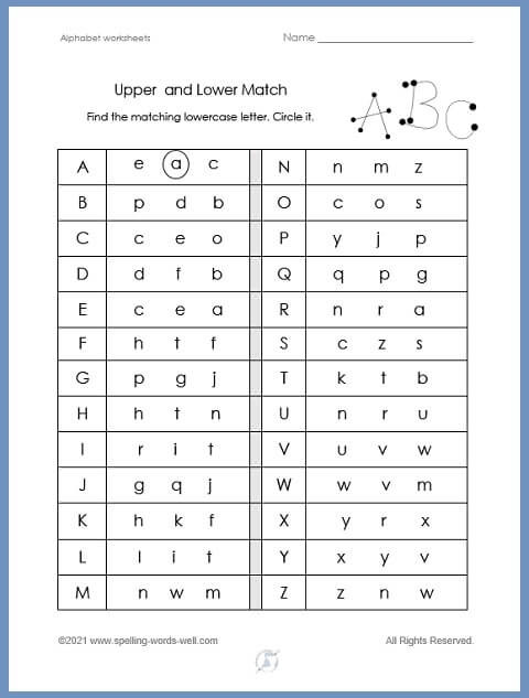 Printable English Alphabet Letters Worksheets And Exercises For Printable English Alphabet Letters Worksheets And Exercises For