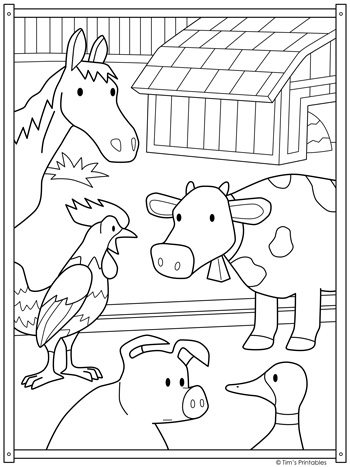 Printable Farm Animal Coloring Sheets Printable Farm Animal Coloring Sheets