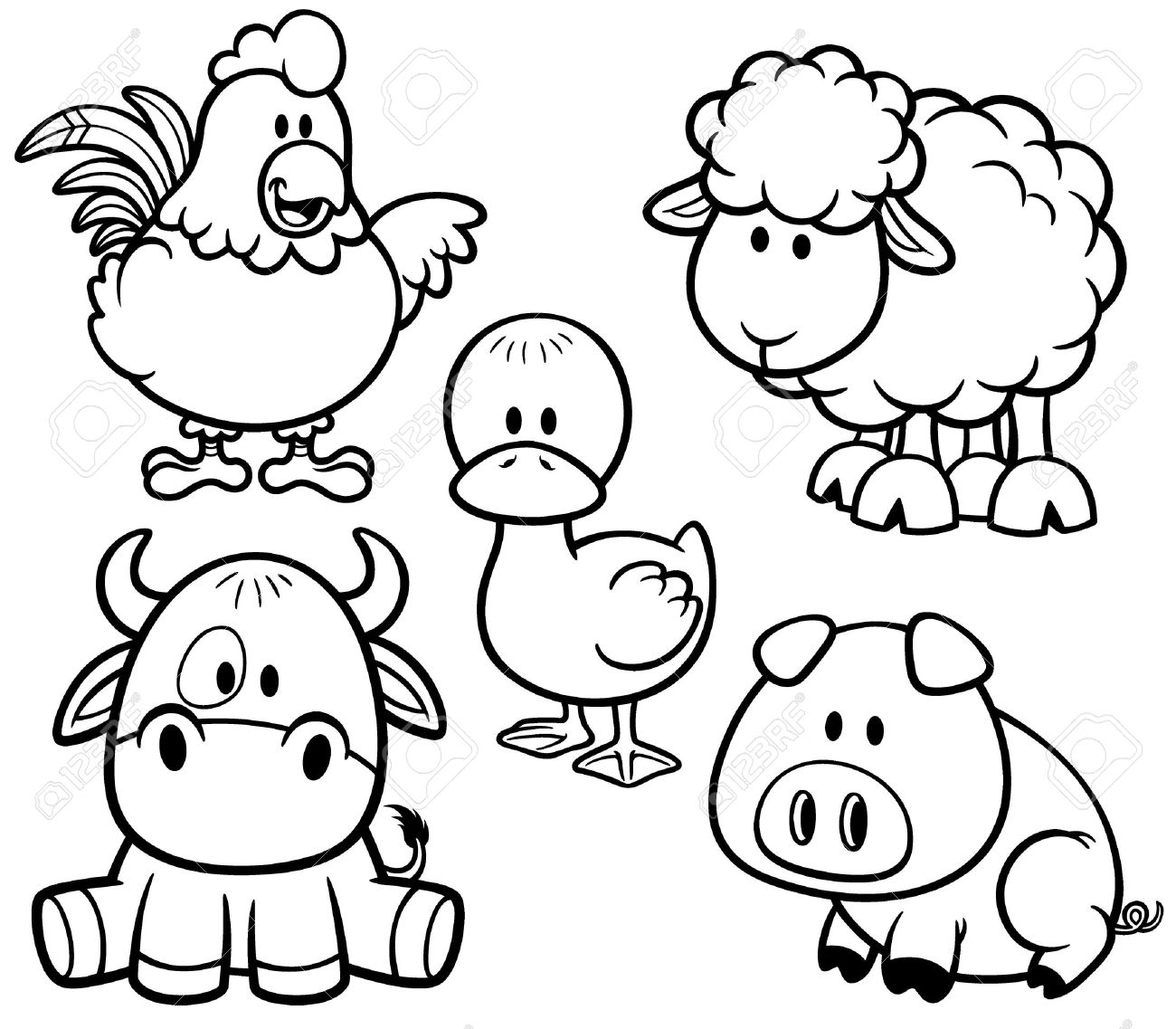Printable Farm Animals Coloring Pages Printable Word Searches Printable Farm Animals Coloring Pages Printable Word Searches