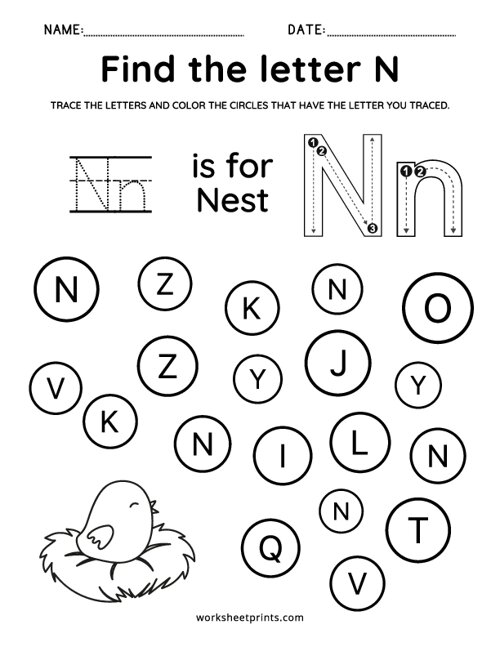 Printable Find The Letter N Worksheet WorksheetPrints Printable Find The Letter N Worksheet WorksheetPrints