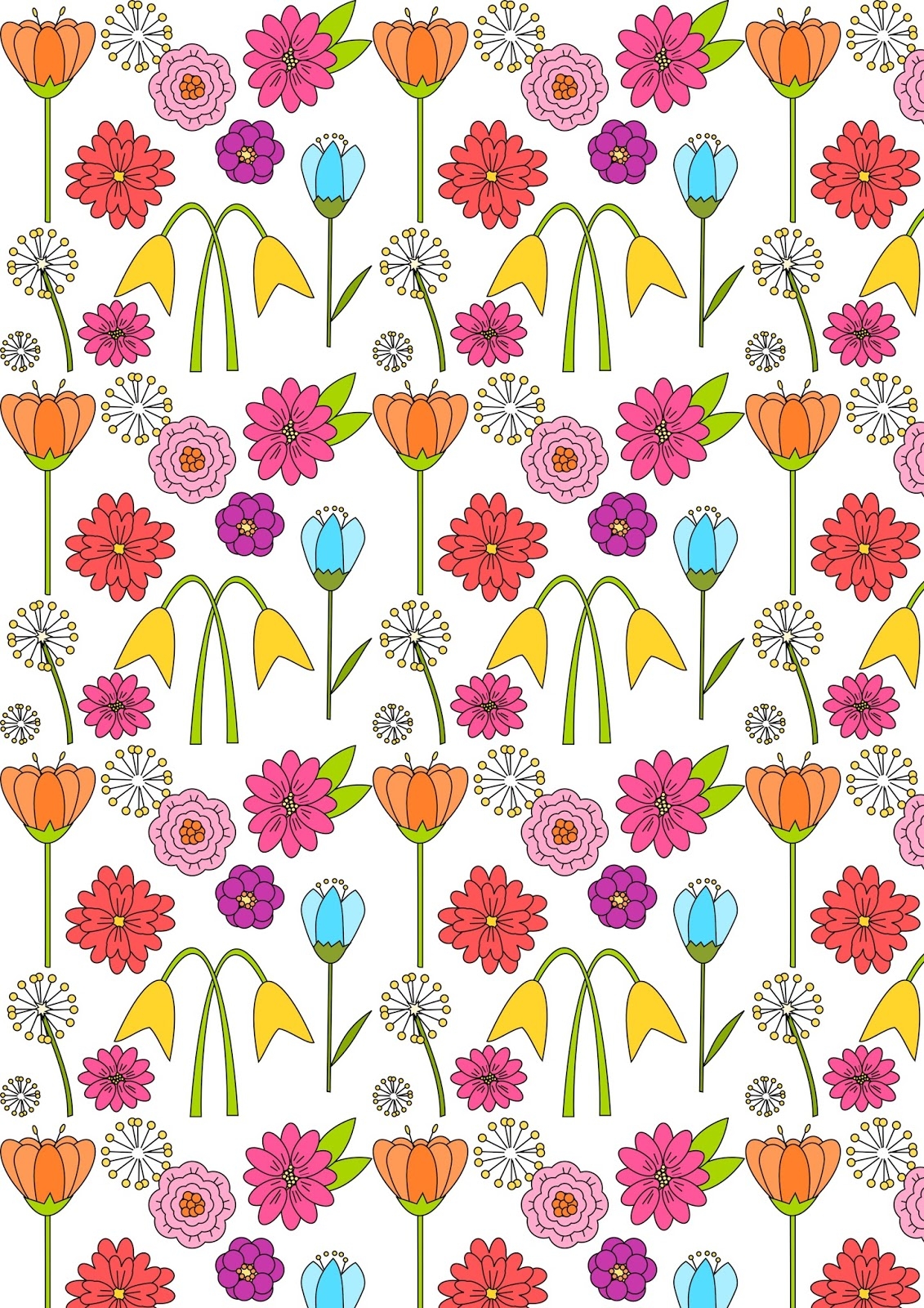 Printable Flower Paper Printable Flower Paper