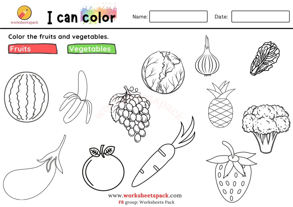 Printable Fruits And Vegetables Coloring Pages For Kids Worksheetspack Printable Fruits And Vegetables Coloring Pages For Kids Worksheetspack