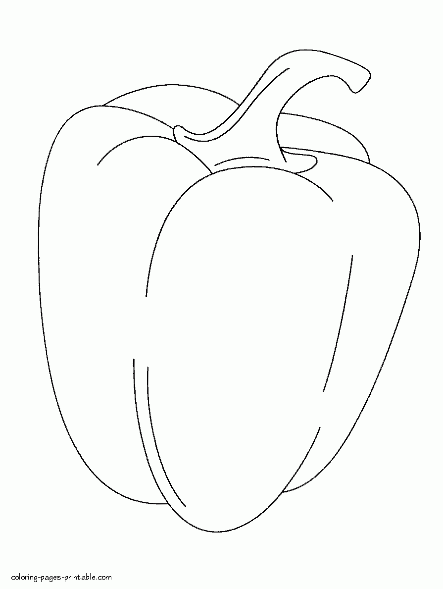 Vegetables Coloring Printable Vegetables Coloring Printable