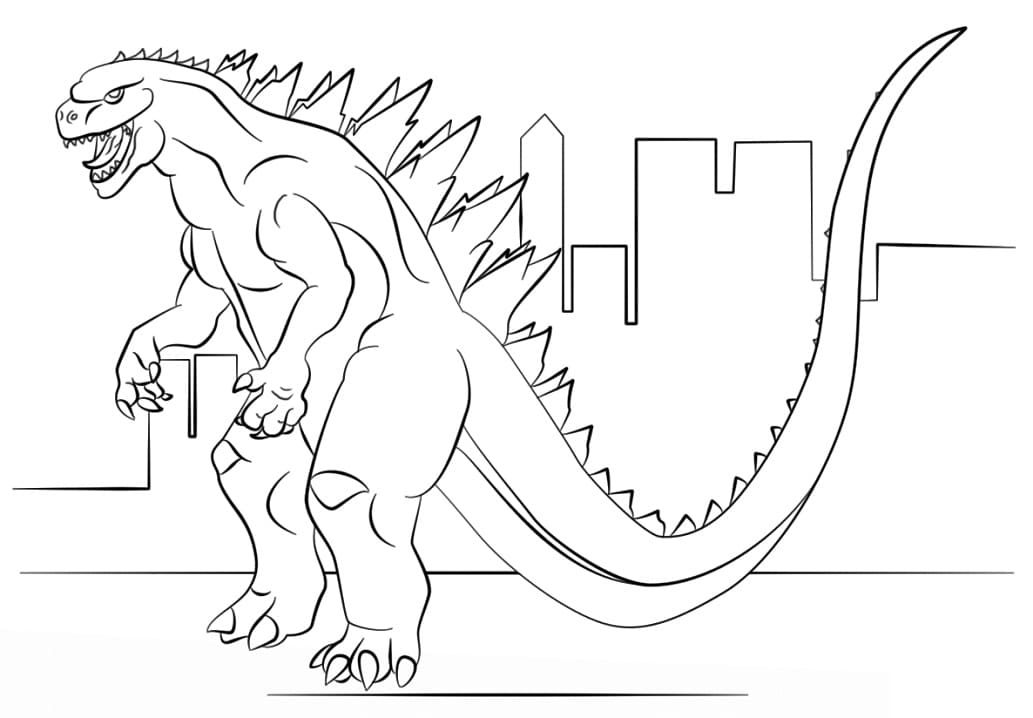 printable coloring Godzilla printable coloring Godzilla
