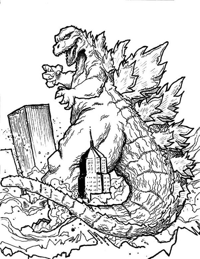 Printable Godzilla Coloring Pages PDF Coloringfolder Printable Godzilla Coloring Pages PDF Coloringfolder