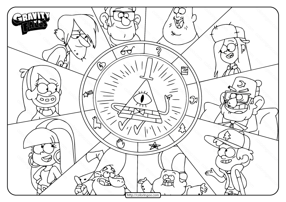 Printable Gravity Falls Characters Coloring Pages Printable Gravity Falls Characters Coloring Pages