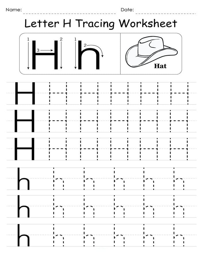Printable H Letter Tracing Free Download And Print For You Printable H Letter Tracing Free Download And Print For You