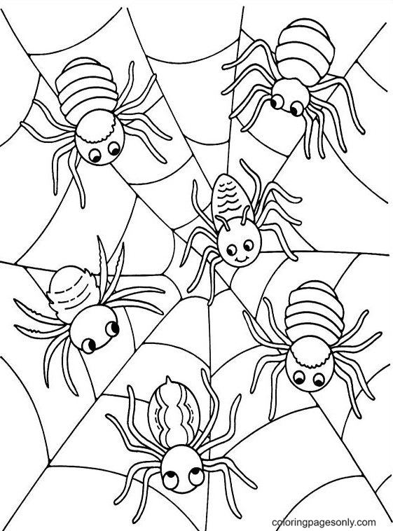 Printable Halloween Spiders Web Coloring Page Free Printable Coloring Printable Halloween Spiders Web Coloring Page Free Printable Coloring