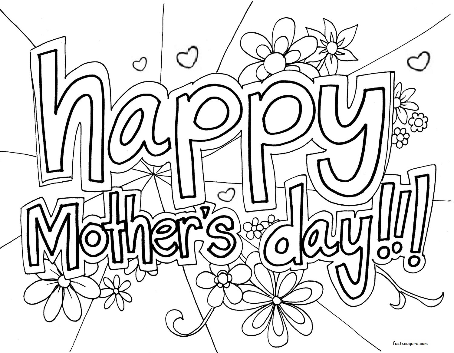 mothers day coloring sheet