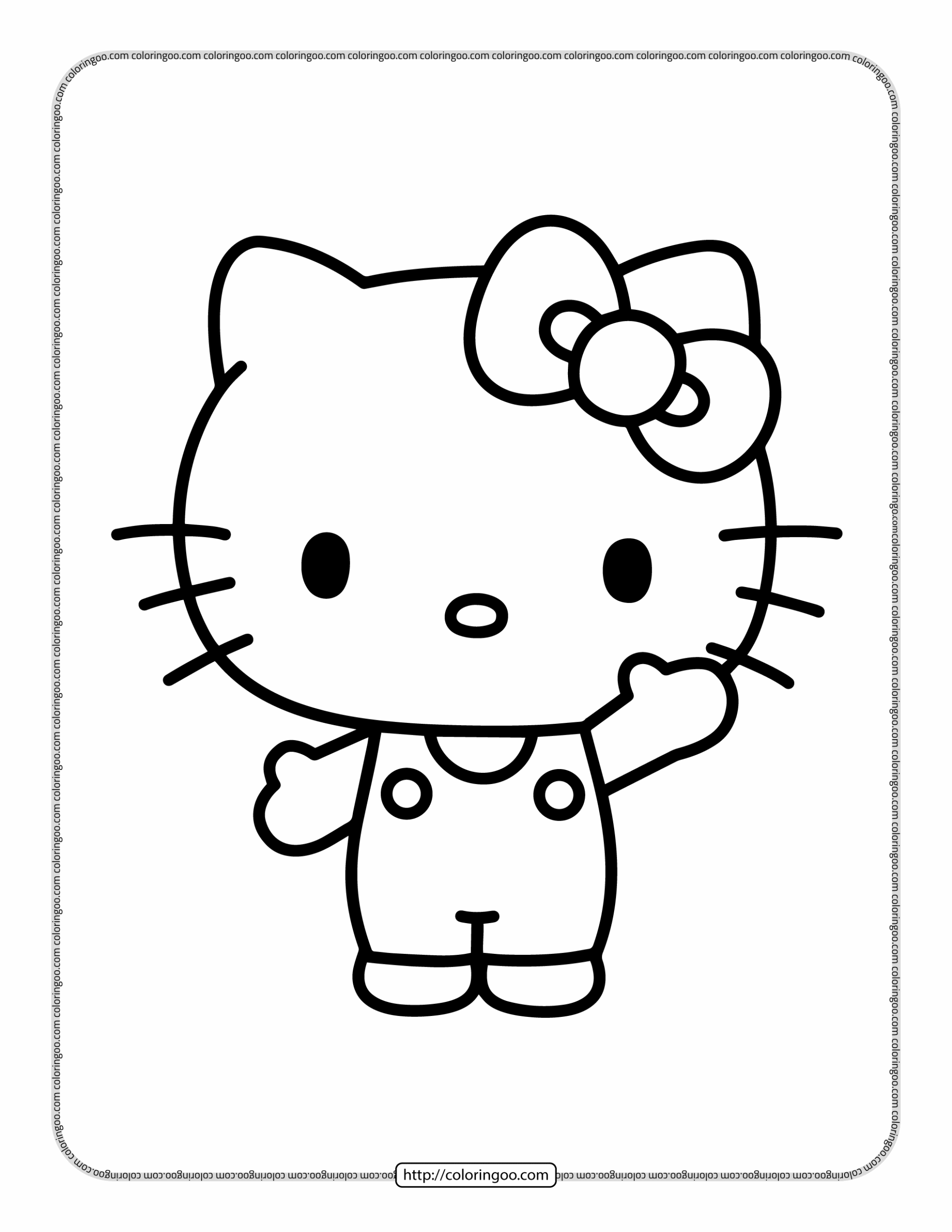 Hello Kitty coloring sheet printable Hello Kitty coloring sheet printable