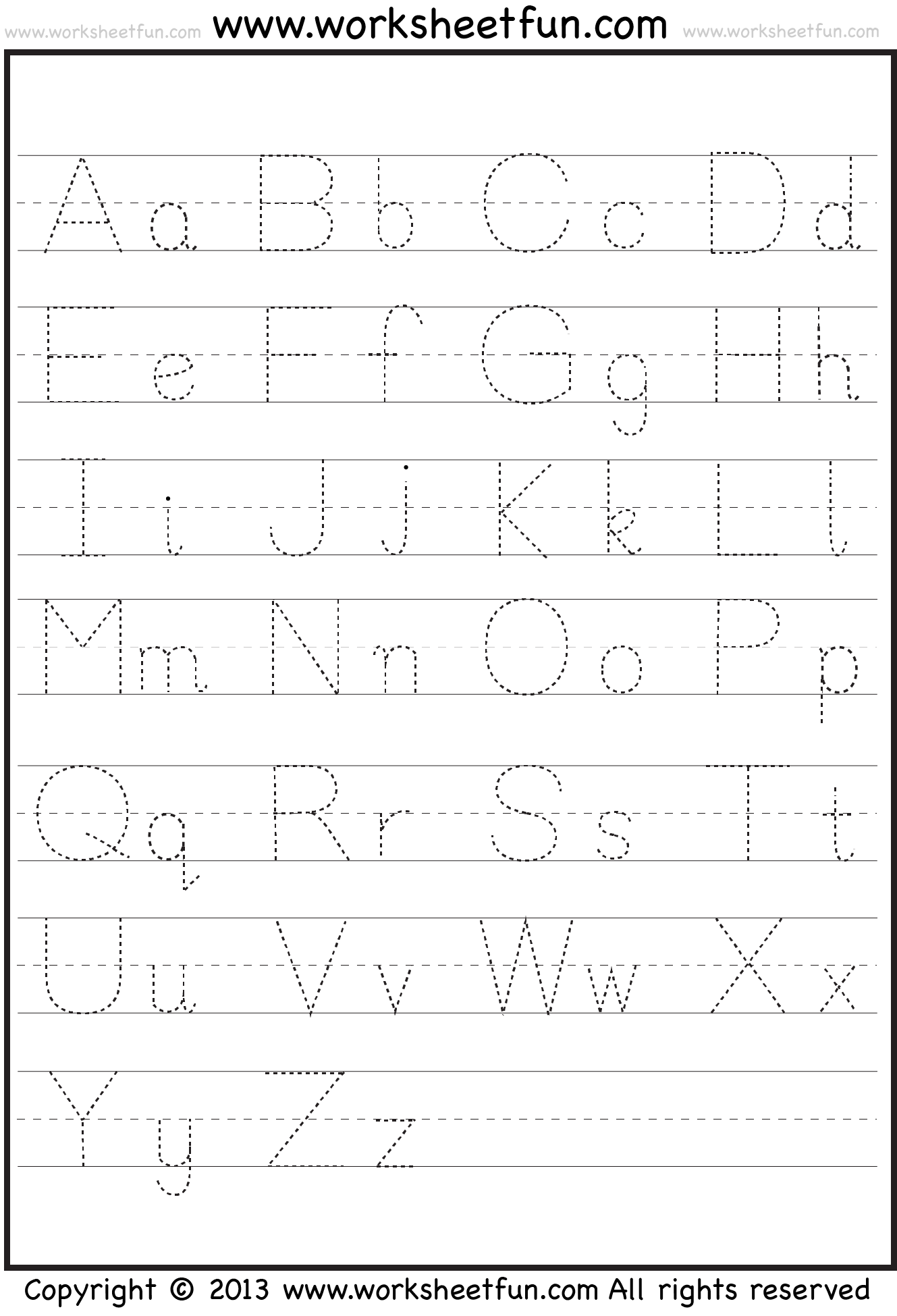 free printable letters for tracing free printable letters for tracing