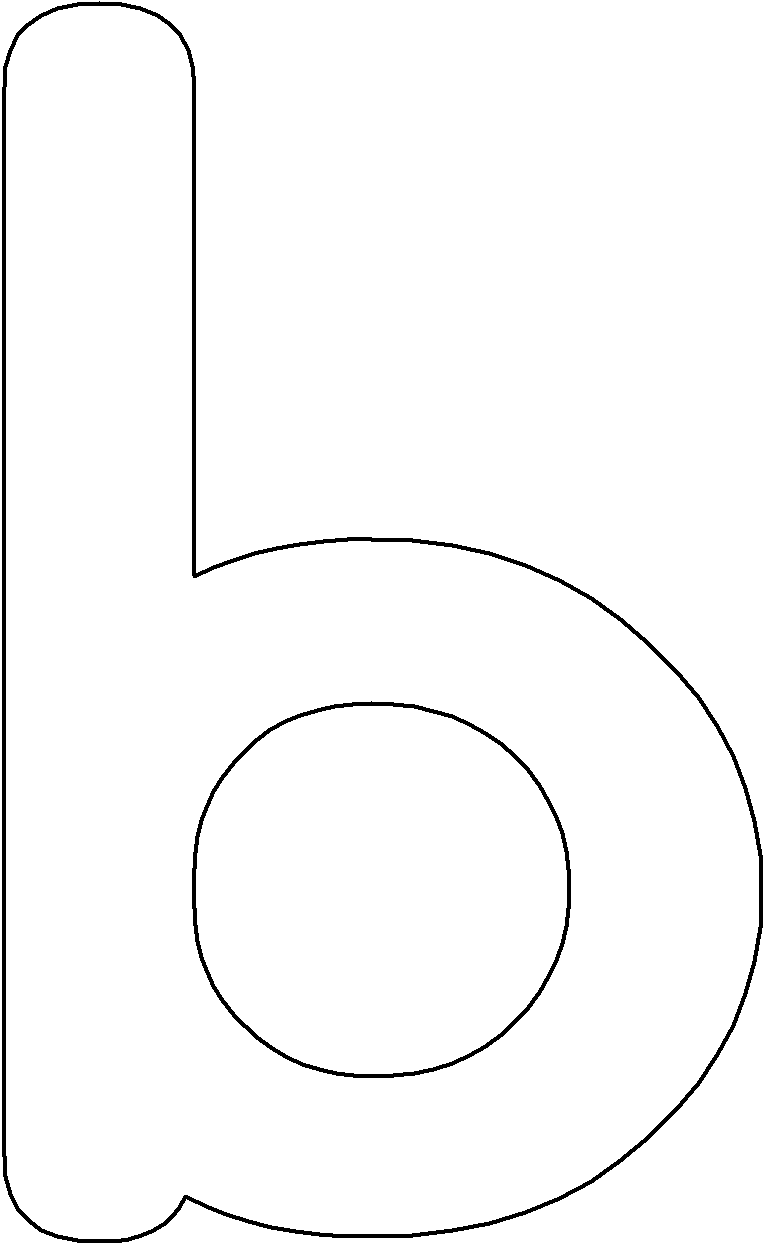 free printable letter b template free printable letter b template