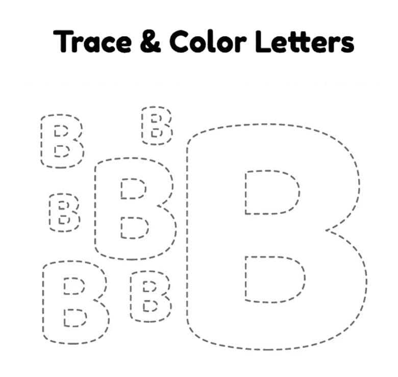 printable letter b tracing worksheets