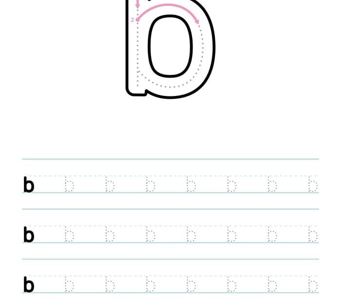 Printable Letter B Tracing Drawing Free Download And Print For You