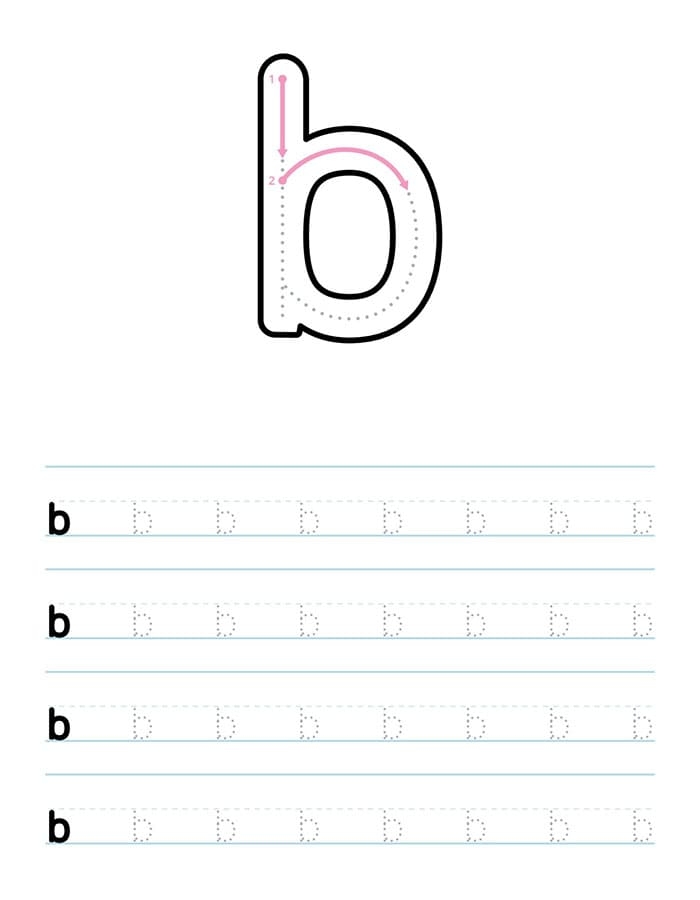 Printable Letter B Tracing Drawing Free Download And Print For You 