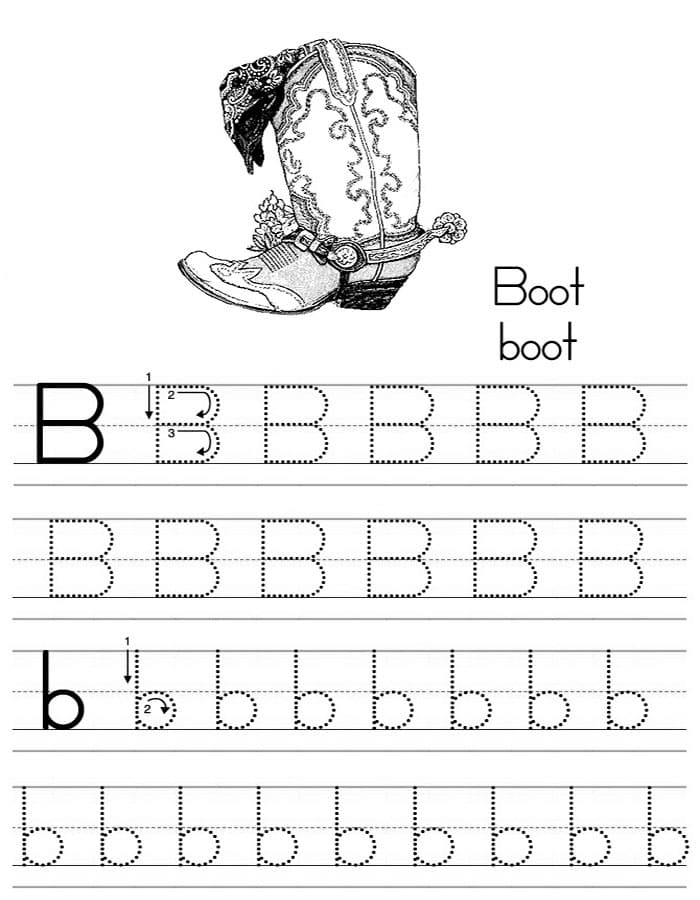 Printable Letter B Tracing Handwriting Free Download And Print For You Printable Letter B Tracing Handwriting Free Download And Print For You