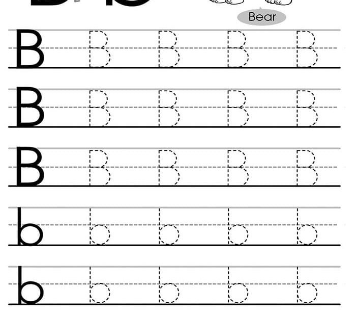 Printable Letter B Tracing Sheet Free Download And Print For You