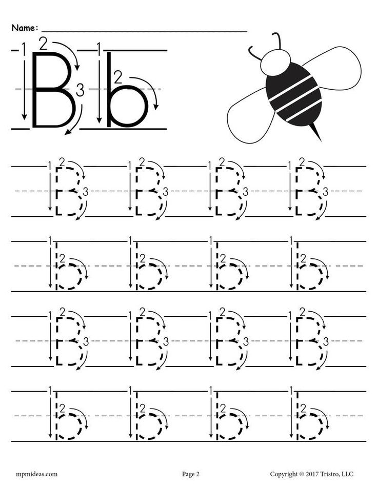 Printable Letter B Tracing Worksheet With Number And Arrow Guides Printable Letter B Tracing Worksheet With Number And Arrow Guides