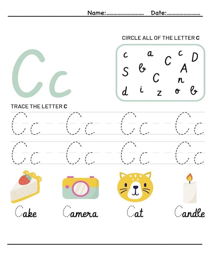 Printable Letter C Tracing Example Free Download And Print For You Printable Letter C Tracing Example Free Download And Print For You