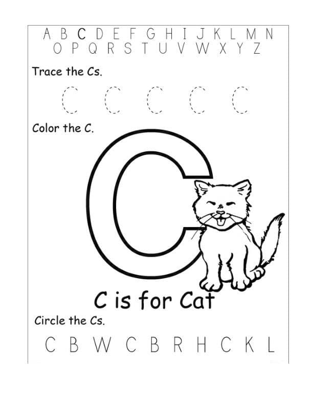 Printable Letter C Tracing Sheet Free Download And Print For You Printable Letter C Tracing Sheet Free Download And Print For You